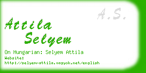 attila selyem business card